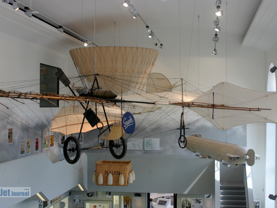 Grade Eindecker (1430 visites) Verkehrsmuseum Dresden, Originalflugzeug mit nachgebautem Motor und Luftschraube Grade Eindecker