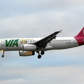 LZ-MDA, Airbus A320 Air Via (1754 odwiedzin) Sonderbemalung 25 Jahre Air Via, Abendanflug HAM Hamburg LZ-MDA, Airbus A320 Air Via