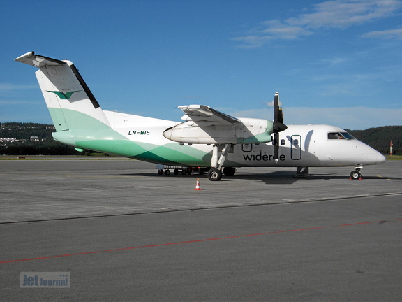 LN-WIE DHC-8 103 Widerøe TRD (9093 návštěv) LN-WIE DHC-8 103 Widerøe TRD