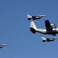 Überflug C-130H und 3x F-16AM, Belgien