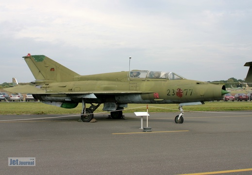 23-77, MiG-21UM, ex. NVA 256