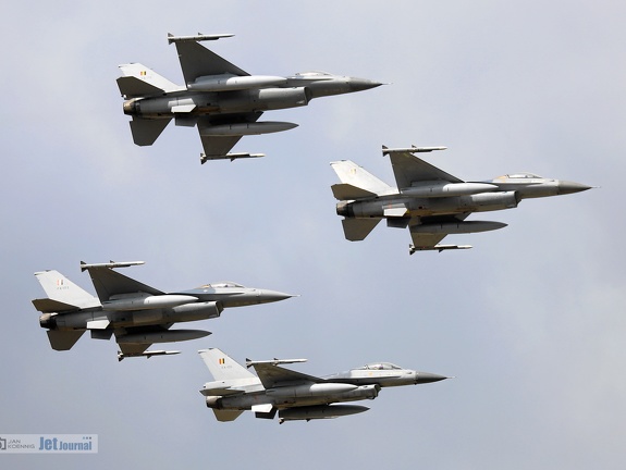 F-16 4Ship Formation, Belgian Air Force
