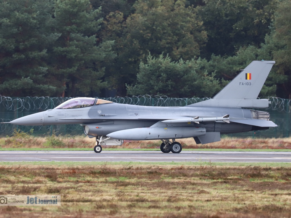 FA-103, F-16AM, Belgian Air Force 