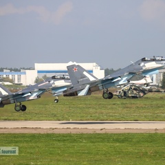 75 blau und 77 blau, Su-30SM, WMF Rossii